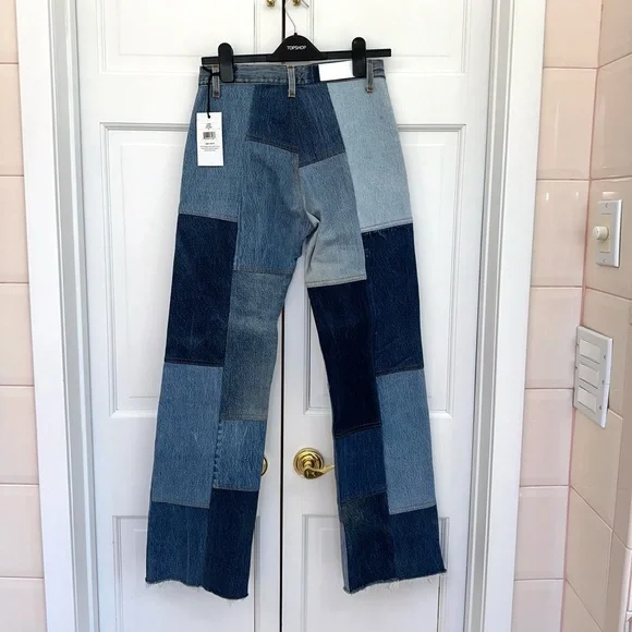 Re/Done Patchwork Amina Jeans in Indigo